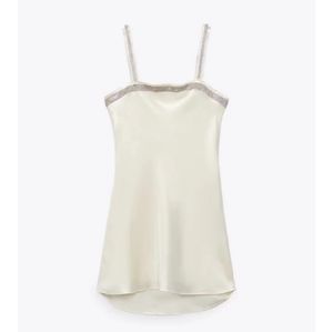 BNWT Zara Stain Effect Jewel Dress XS